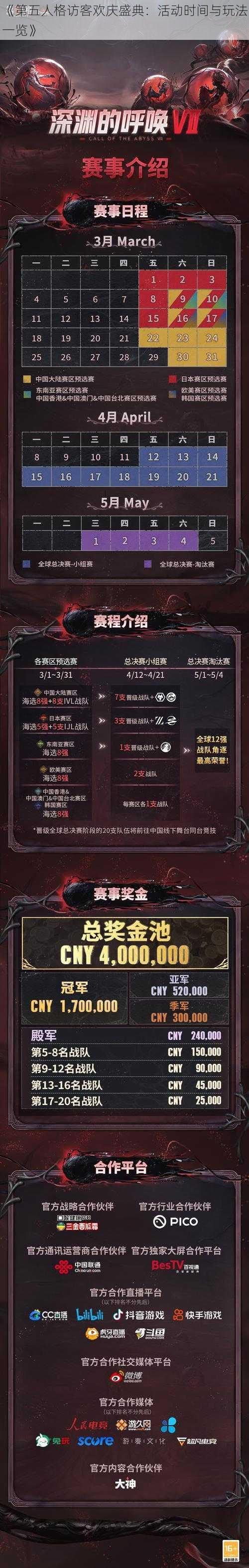 《第五人格访客欢庆盛典:活动时间与玩法一览》